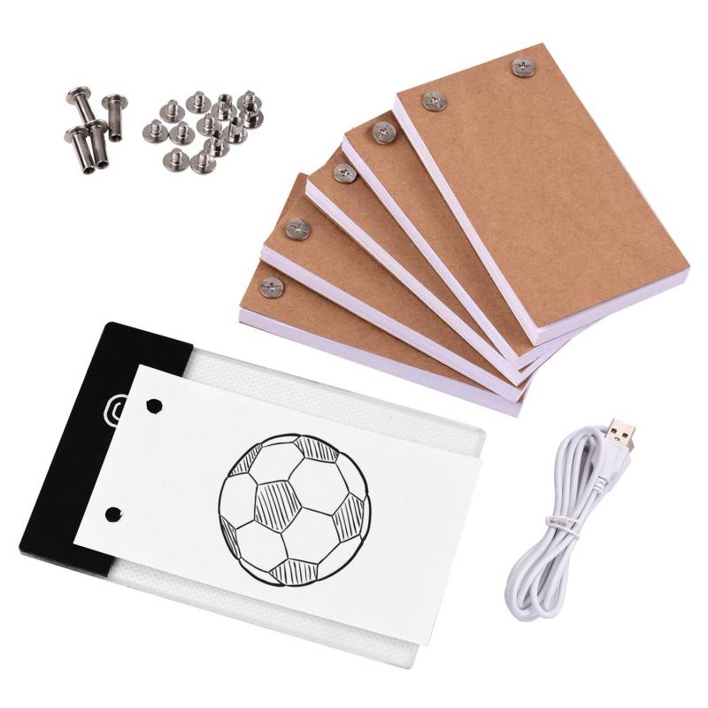 Flip-Book-Kit mit Leuchtpad, LED-Lichtbox, Tablet, 300 Blatt Zeichenpapier, Flipbook mit Bindung bunt von Joom DACH