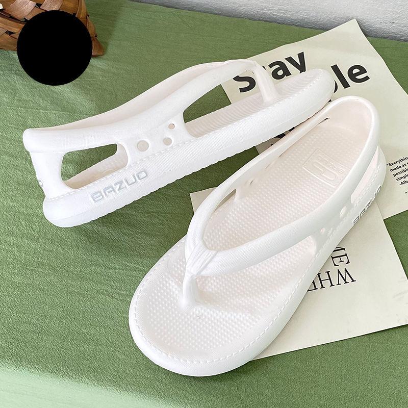 Flip-Flops Sommer Damen Dickbesohlte Outdoor-Abnutzung Hausschuhe Rutschfeste Sandalen Clip-on Strandsandalen Herren Paar Schuhe 37-38 weiß von Joom DACH