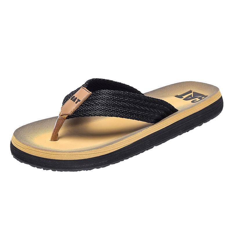 Flip-Flops Sommer Herren Outdoor Casual Strandschuhe Atmungsaktiv Leichte Hausschuhe mit weicher Sohle rutschfeste verschleißfeste Sandalen 43 gelb von Joom DACH