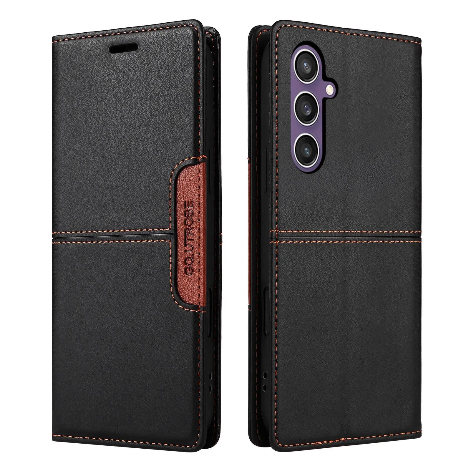 Flip Wallet mit Kartenhalter Handyhülle für Samsung Galaxy S24 FE S23 S22 S21 S20 S10 Plus Note 20 Ultra Leder Ständer Hülle For Samsung Galaxy S21 FE von Joom DACH