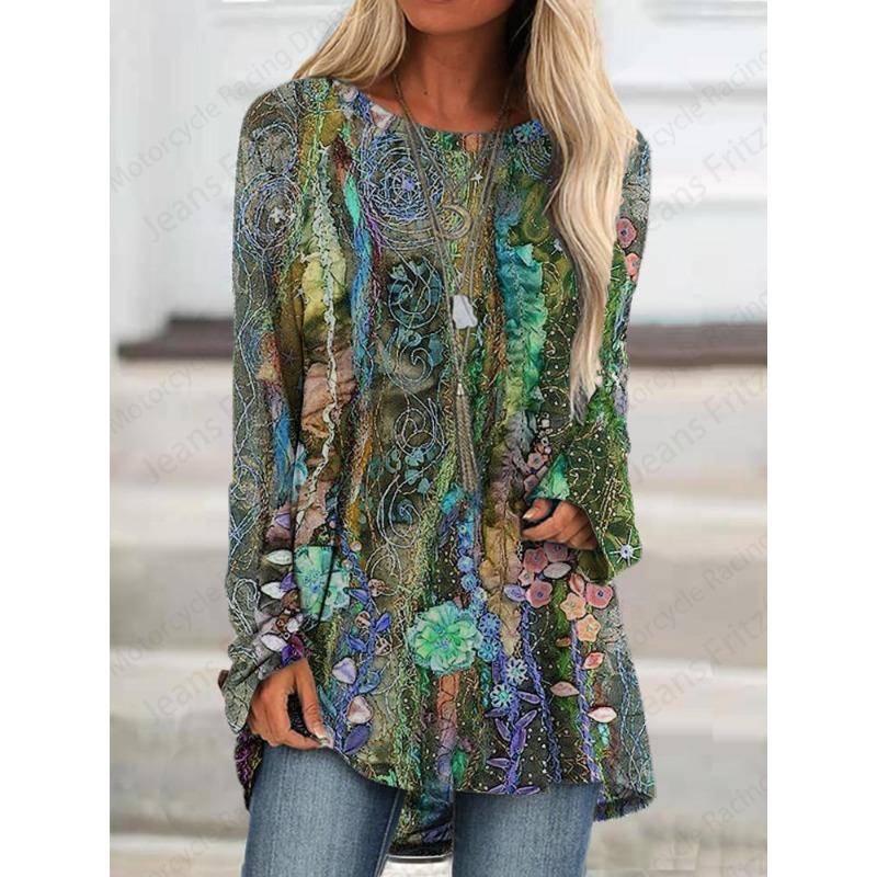 Floral 3d Print Langarm T-shirts Frauen Mode T-shirt Tier Tops Tees Vintage Lange Tops Damen Tuniken Frauen Kleidung Femme 8xl Floral 3d Print Langarm T-shirts Frauen Mode T-shirt Tier Tops Tees Vintage Lange Tops Damen Tuniken Frauen Kleidung Femme 8xl von Joom DACH