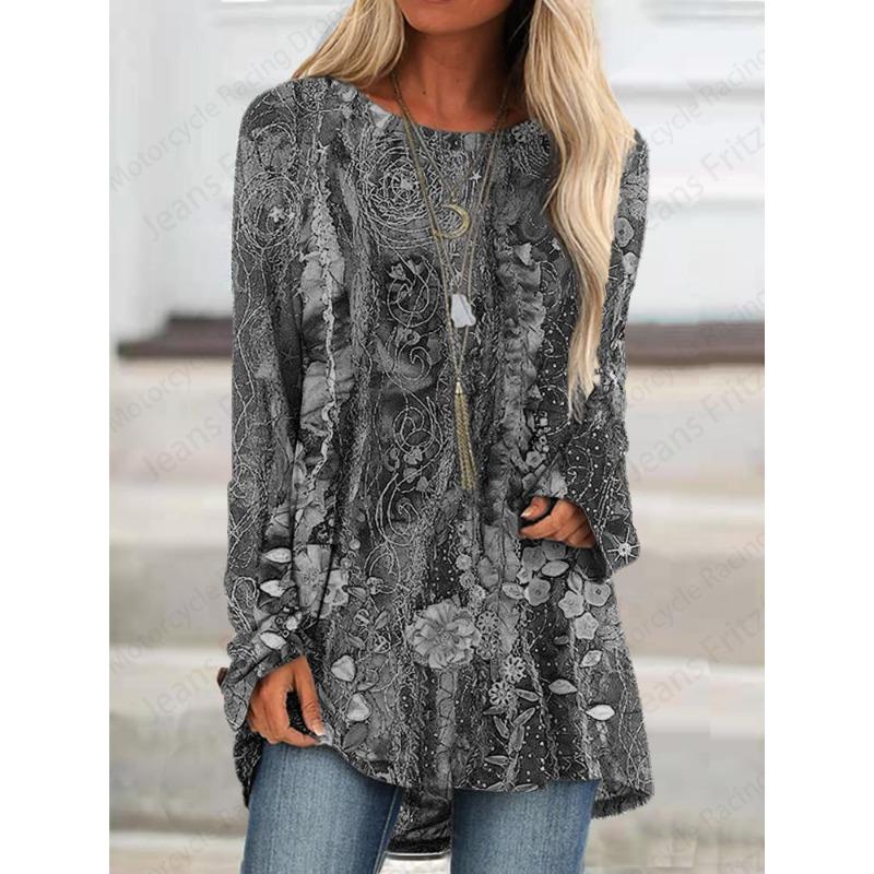Floral 3d Print Langarm T-shirts Frauen Mode T-shirt Tier Tops Tees Vintage Lange Tops Damen Tuniken Frauen Kleidung Femme 8xl Floral 3d Print Langarm T-shirts Frauen Mode T-shirt Tier Tops Tees Vintage Lange Tops Damen Tuniken Frauen Kleidung Femme 8xl von Joom DACH