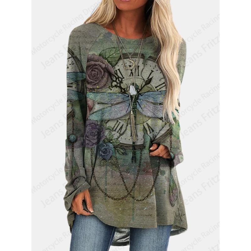Floral 3d Print Langarm T-shirts Frauen Mode T-shirt Tier Tops Tees Vintage Lange Tops Damen Tuniken Frauen Kleidung Femme 8xl Floral 3d Print Langarm T-shirts Frauen Mode T-shirt Tier Tops Tees Vintage Lange Tops Damen Tuniken Frauen Kleidung Femme 8xl von Joom DACH