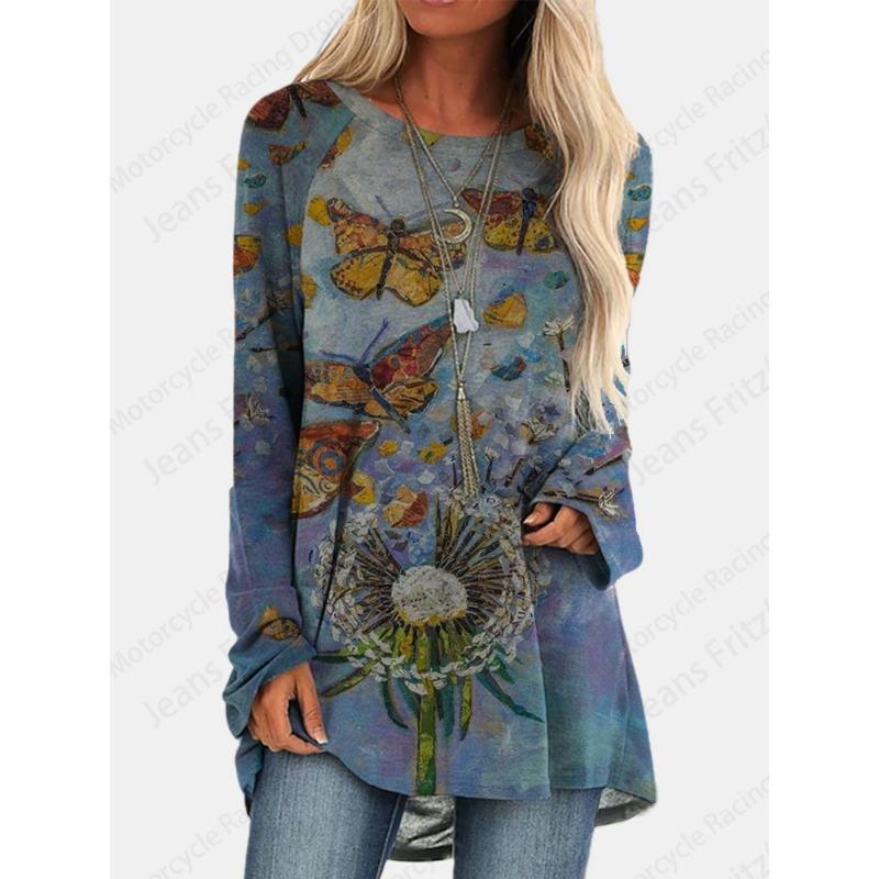 Floral 3d Print Langarm T-shirts Frauen Mode T-shirt Tier Tops Tees Vintage Lange Tops Damen Tuniken Frauen Kleidung Femme 8xl Floral 3d Print Langarm T-shirts Frauen Mode T-shirt Tier Tops Tees Vintage Lange Tops Damen Tuniken Frauen Kleidung Femme 8xl von Joom DACH