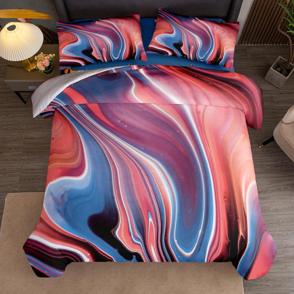 Flüssiger Wirbel Abstrakt Bettwäscheset ohne Spannbettlaken King Queen Double Full Twin Einzelgröße Bettwäscheset 140x210cm von Joom DACH