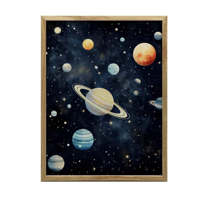 Flüstern des Kosmos Flüstern des Kosmos, 70X100 Cm, Aluminiumrahmen Schwarz, Mattpapier 230 Gsm 74 von Joom DACH