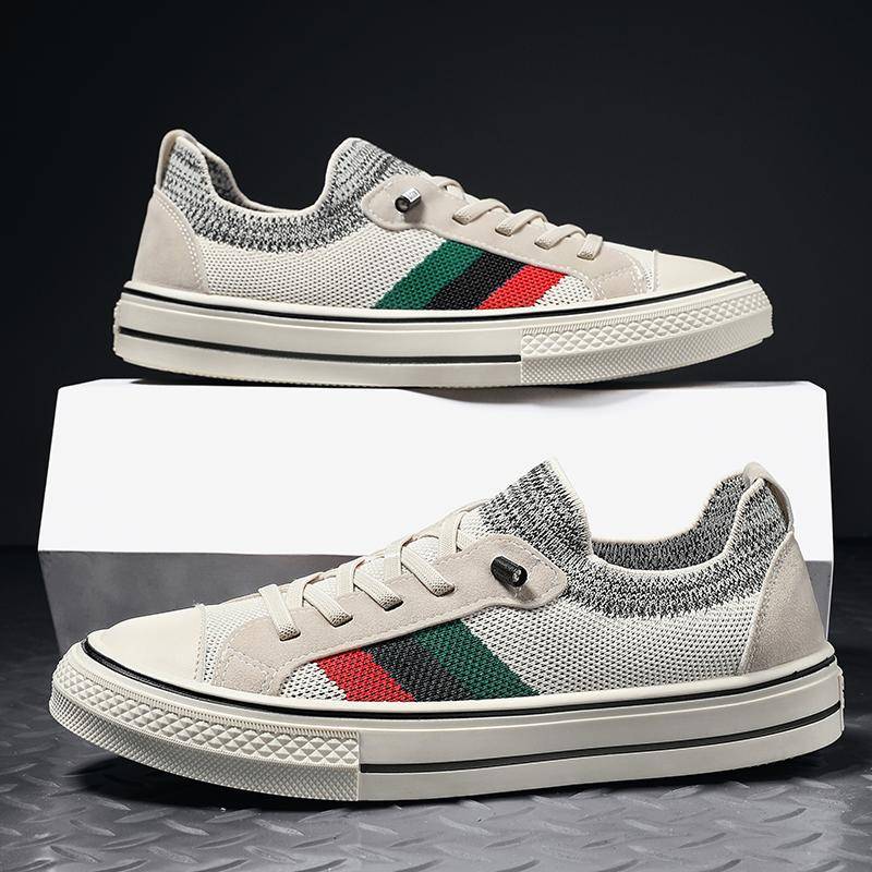 Flying Weave Fashion Herren Freizeitschuhe Komfort Weich Herren Lauf-Sneakers Leichtgewichtige Plateau-Slipper Slip-on Herren Walking-Schuhe 39 von Joom DACH