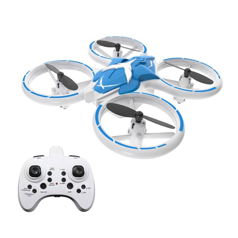 Flytec T22 Mini-Drohne für Kinder, ferngesteuerter Quadrocopter mit automatischer Hover-Funktion, LED-Atemlicht, Ein-Tasten-Taste blau von Joom DACH