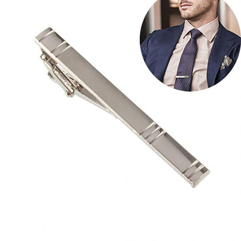 Formale Herrenmode Legierung Metall Silber einfache Krawatte Krawattennadel Bar Verschluss Clip von Joom DACH