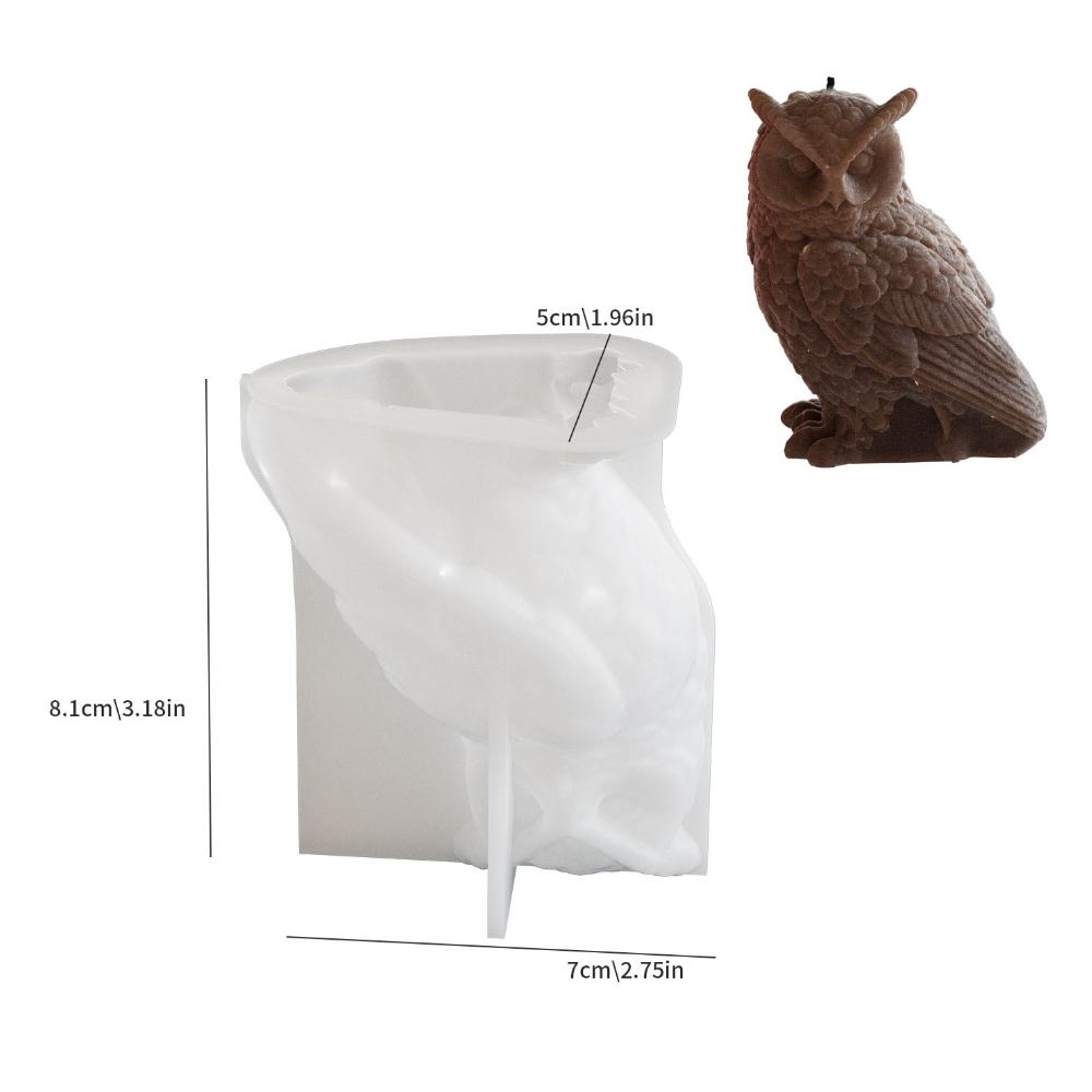 Formen zur Herstellung von Duftkerzen mit großen Augen und Eule, Tier, Vogel, Silikonformen für Seife, Kunstharz, Geburtstagsgeschenke, Künstler, Malerei, Gips, Heimdekoration B von Joom DACH