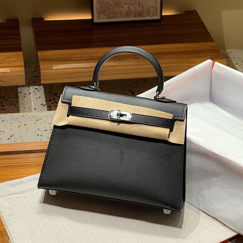 Fortschrittliche Tasche mit silberner Schnalle der zweiten Generation für Frauen, neues Modell, Handtasche aus Rindsleder mit Palmenmuster, Schultertasche, Umhängetasche, trendig 22x 15x 6cm+with gift box alabama crimson von Joom DACH