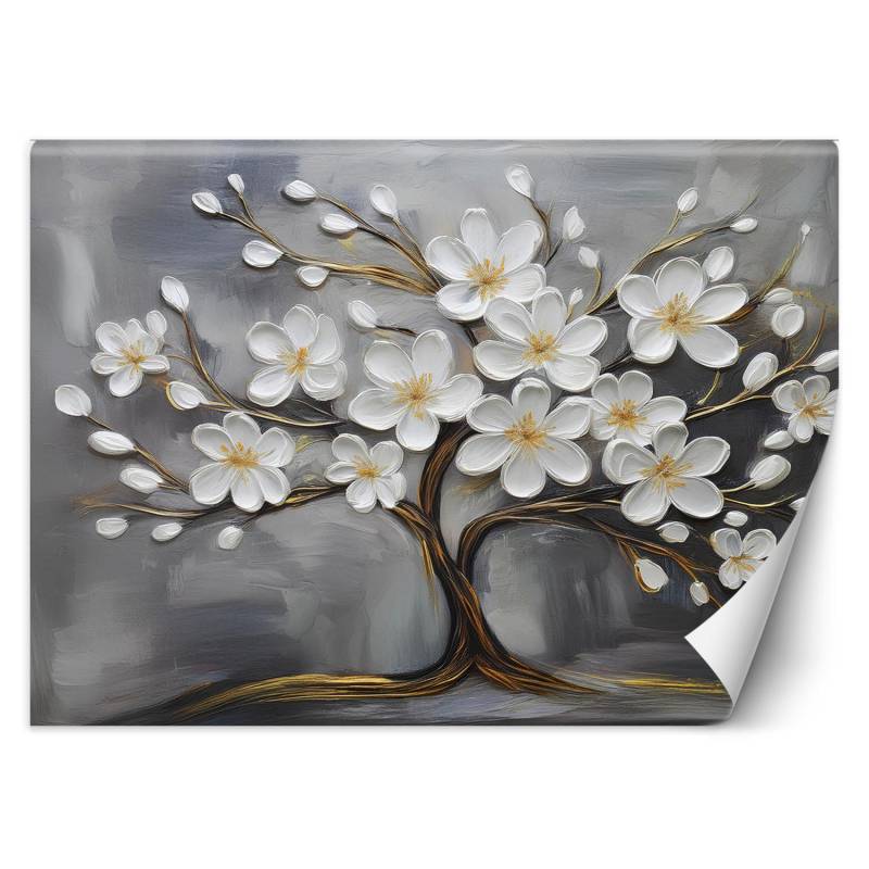 Fototapete Abstrakte Bäume und Blumen 100x70 graue von Joom DACH