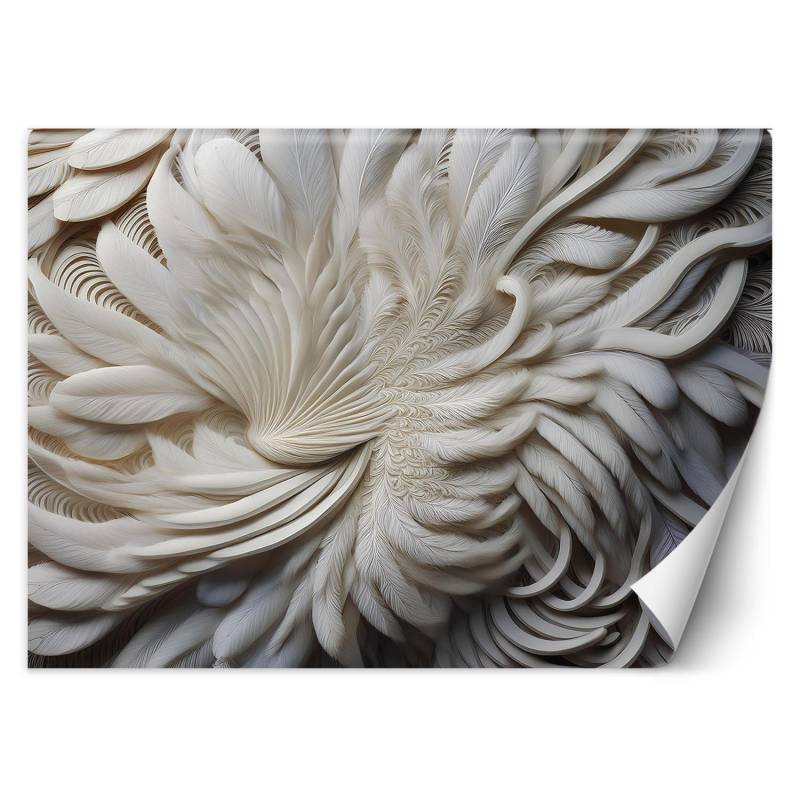 Fototapete Abstrakte weiße 3D-Textur 350x245 weiß von Joom DACH