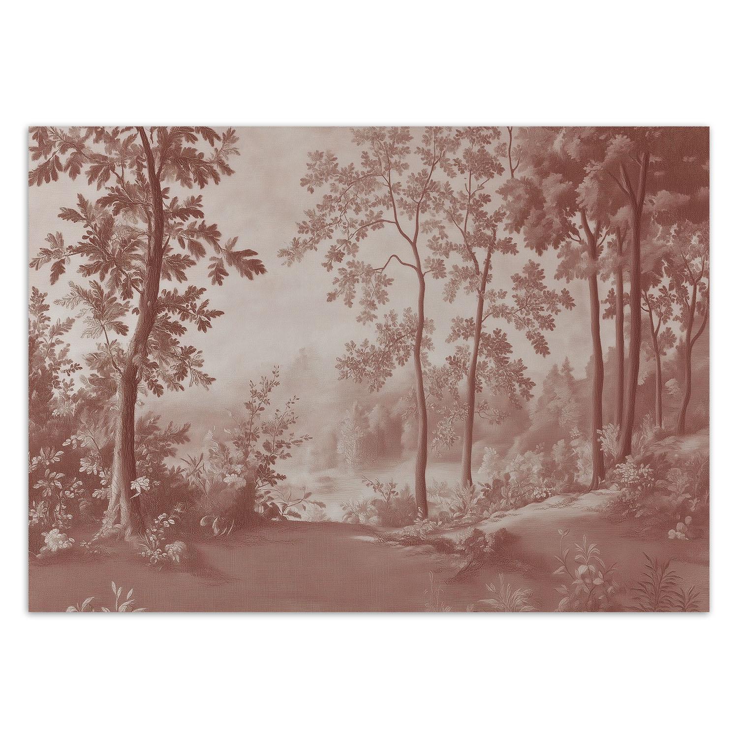 Fototapete Bäume Wald Natur 100x70 rot von Joom DACH