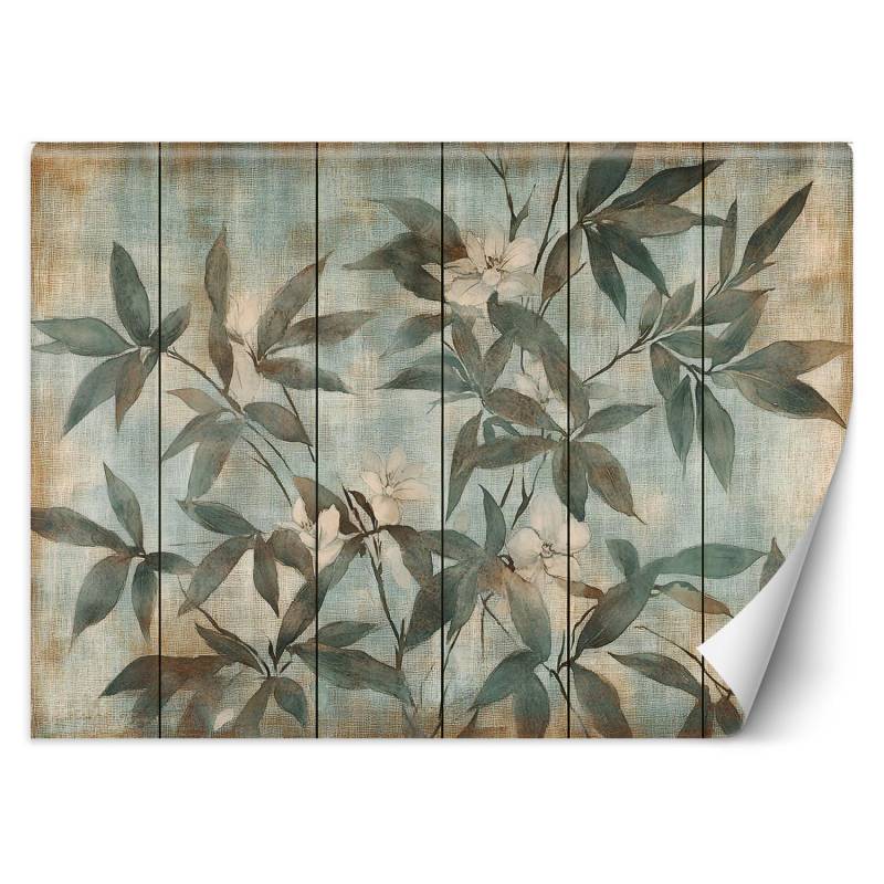 Fototapete Blätter und Stängel auf pastellfarbenem Hintergrund 100x70 blau Fototapete Blätter und Stängel auf pastellfarbenem Hintergrund 100x70 blau von Joom DACH