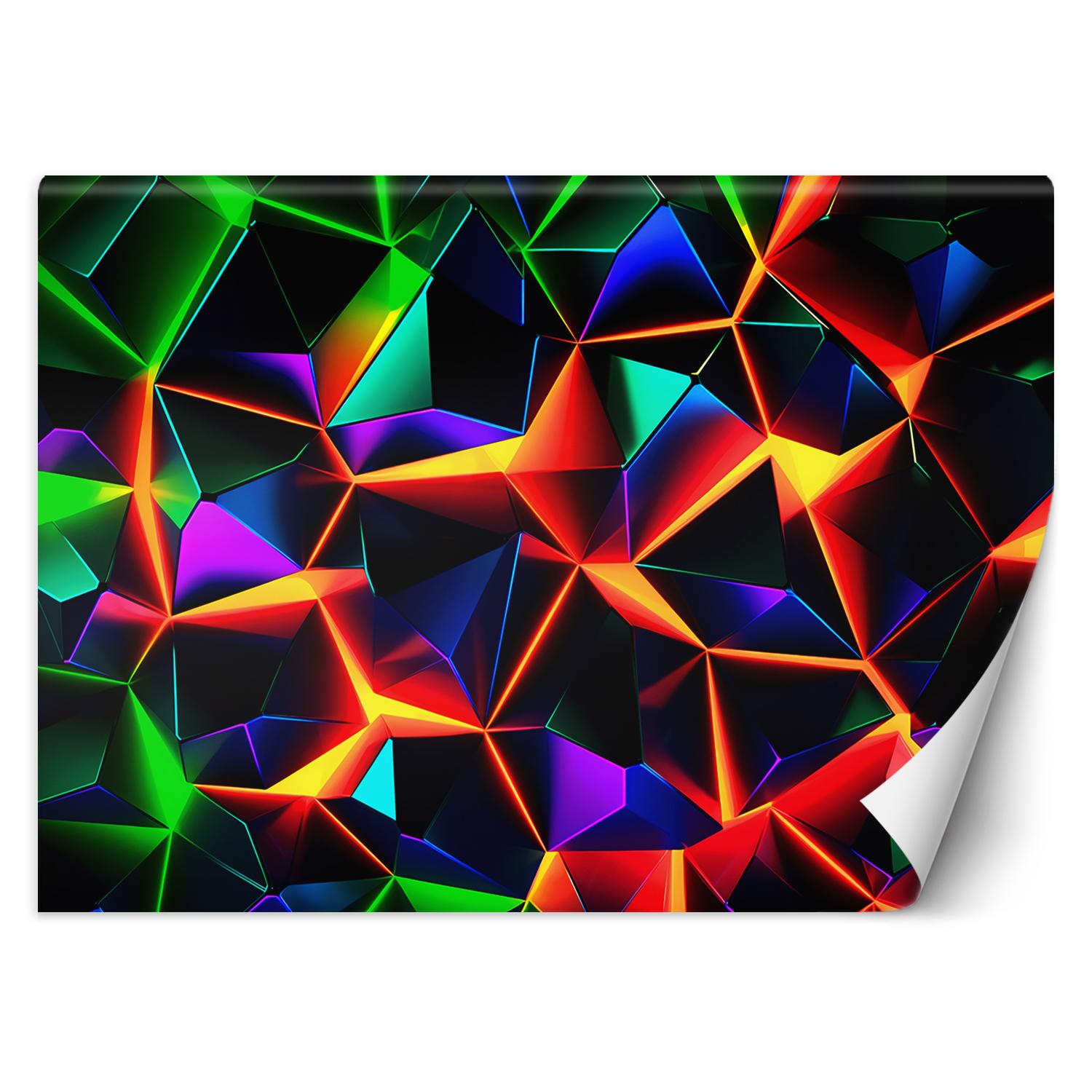 Fototapete Geometrische Abstraktion 3D 100x70 bunt von Joom DACH