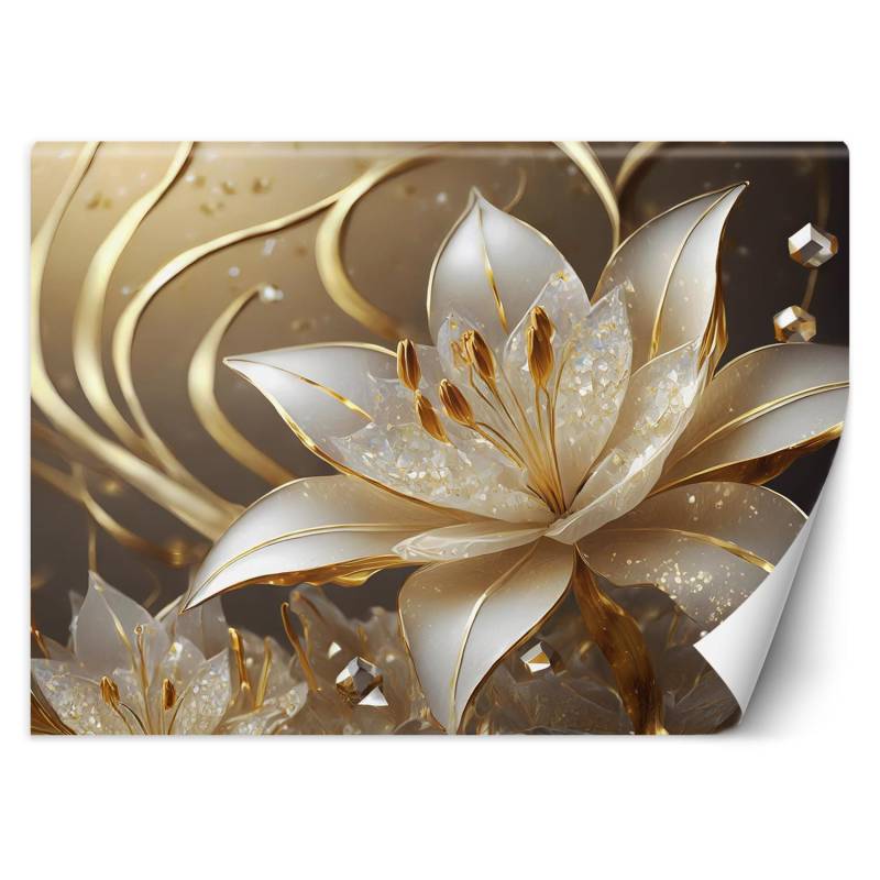 Fototapete Glamour-Blume 100x70 goldgelb von Joom DACH