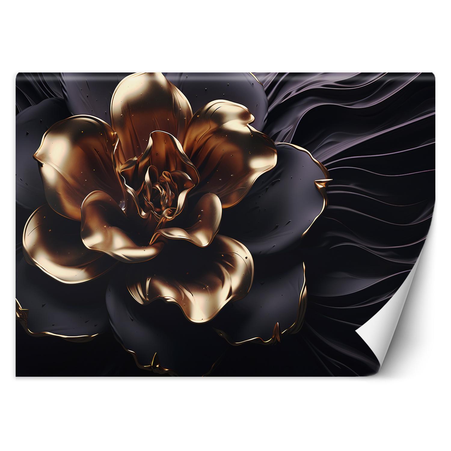 Fototapete Goldene Blume 100x70 goldgelb von Joom DACH