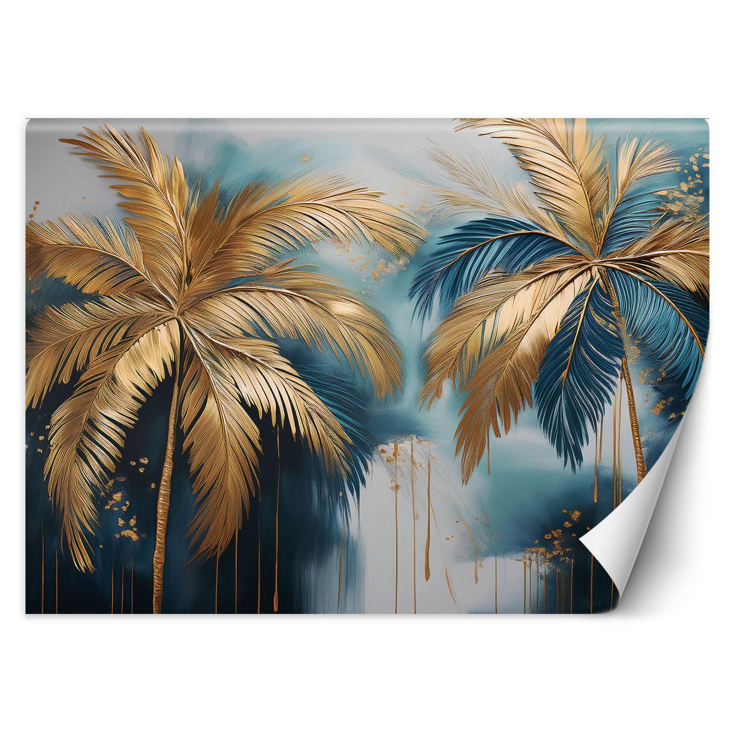 Fototapete Goldene Palmen abstrakt 100x70 goldgelb von Joom DACH