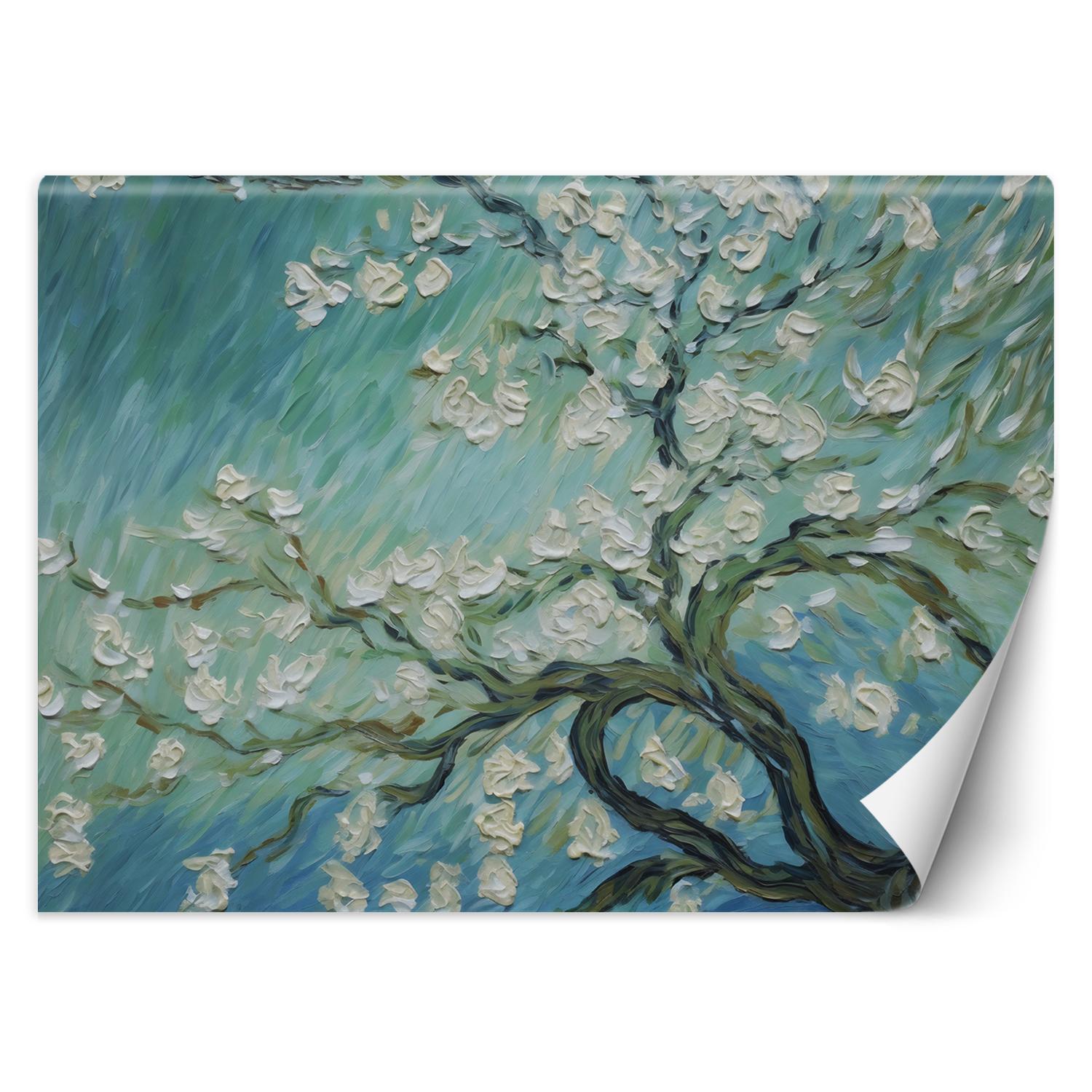 Fototapete Mandelbaum in Blüte - V. Van Gogh 100x70 grün von Joom DACH