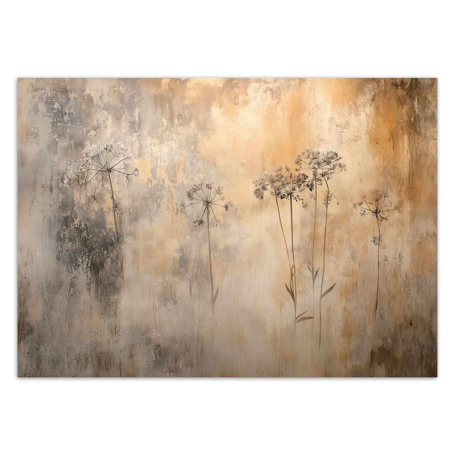 Fototapete Pflanzen im nebligen Gras 100x70 braun von Joom DACH