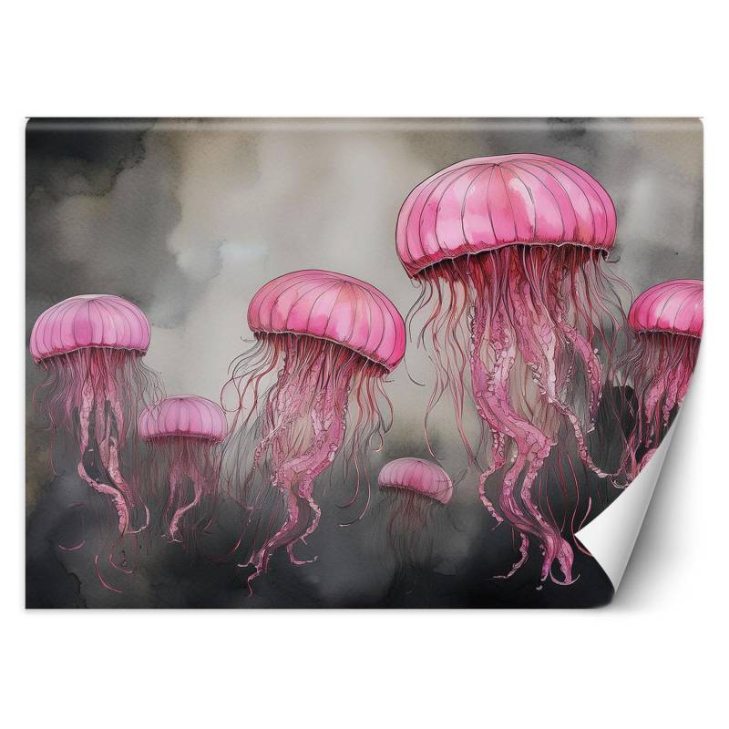 Fototapete Quallen Meer Abstraktion 100x70 rosa von Joom DACH