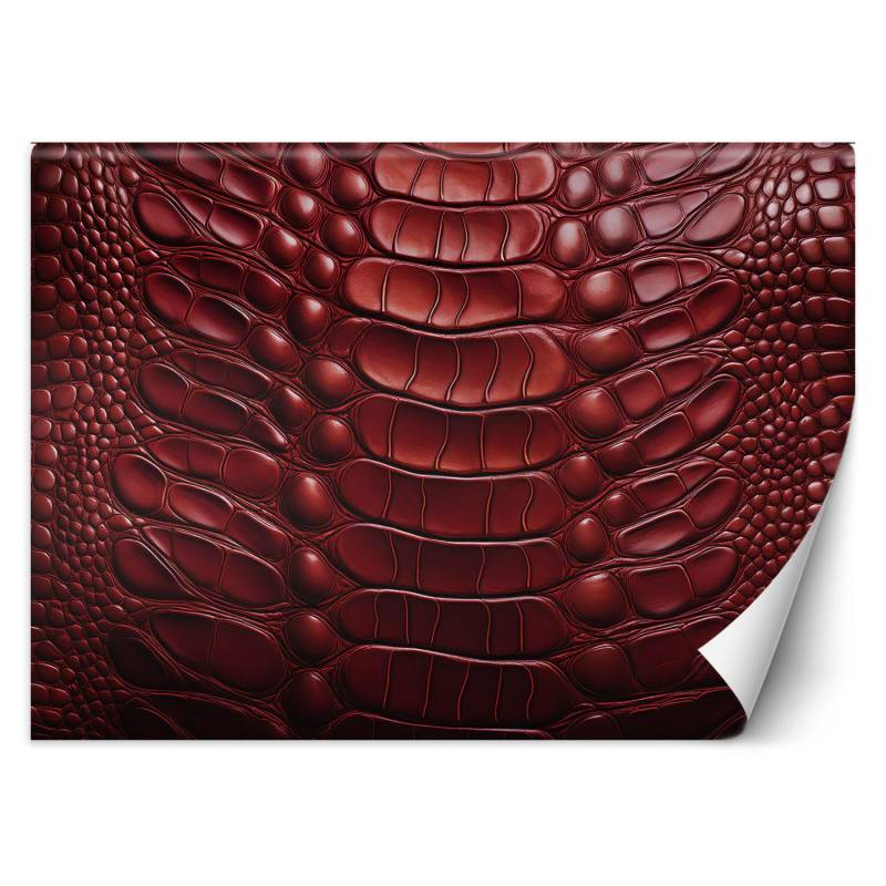 Fototapete Rote Schlangenhaut 100x70 rot von Joom DACH