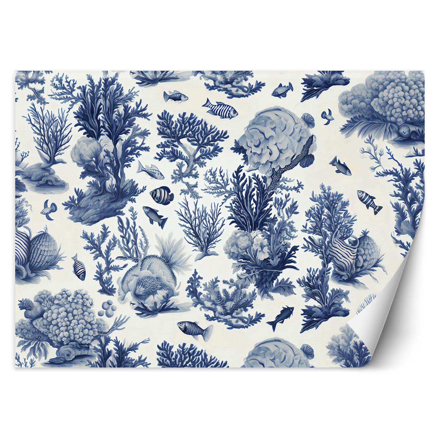 Fototapete Tiere und Meerespflanzen 100x70 blau von Joom DACH
