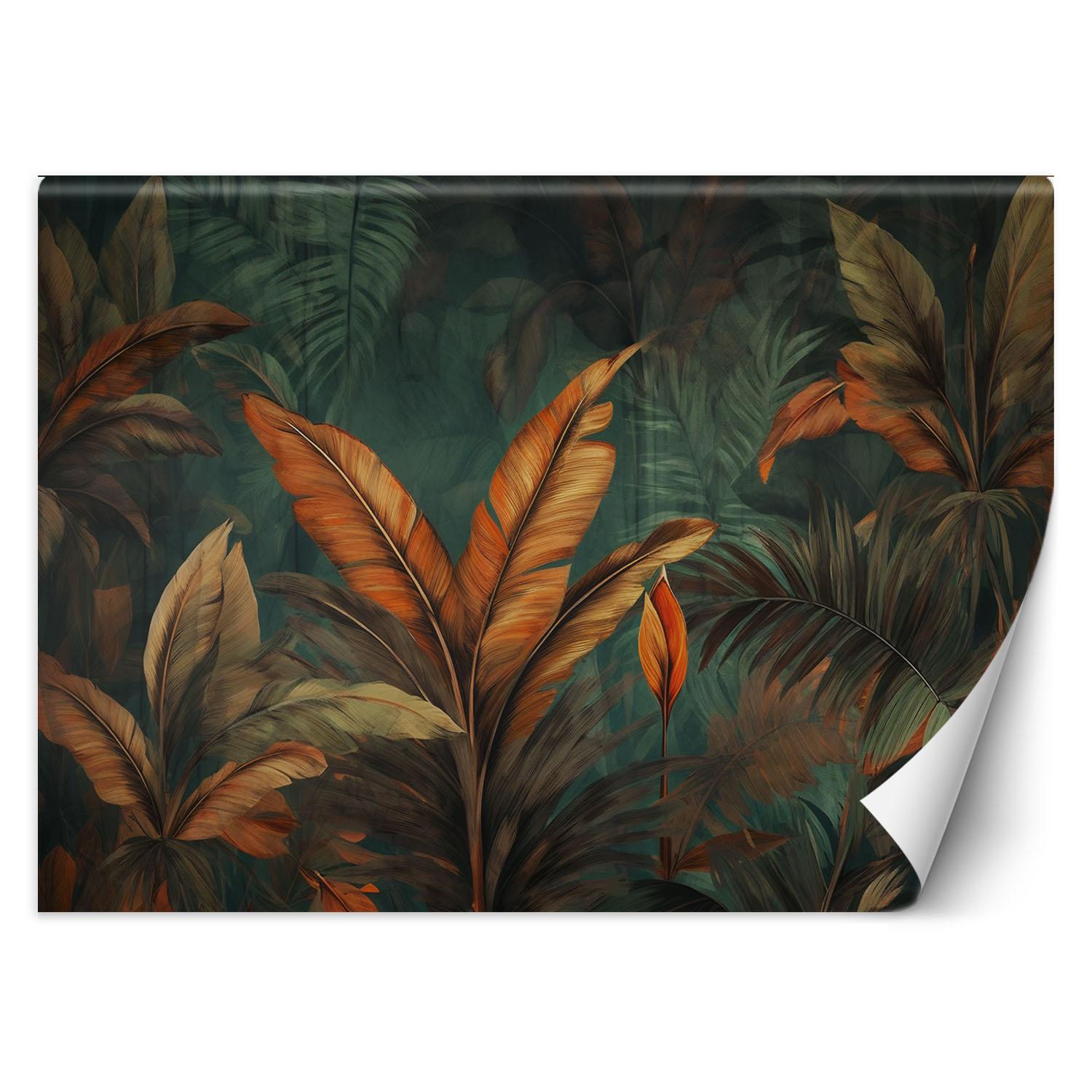 Fototapete Tropische Blätter Blumen 100x70 grün von Joom DACH