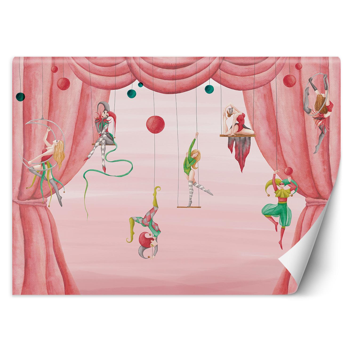 Fototapete Zirkusakrobaten 100x70 rot von Joom DACH