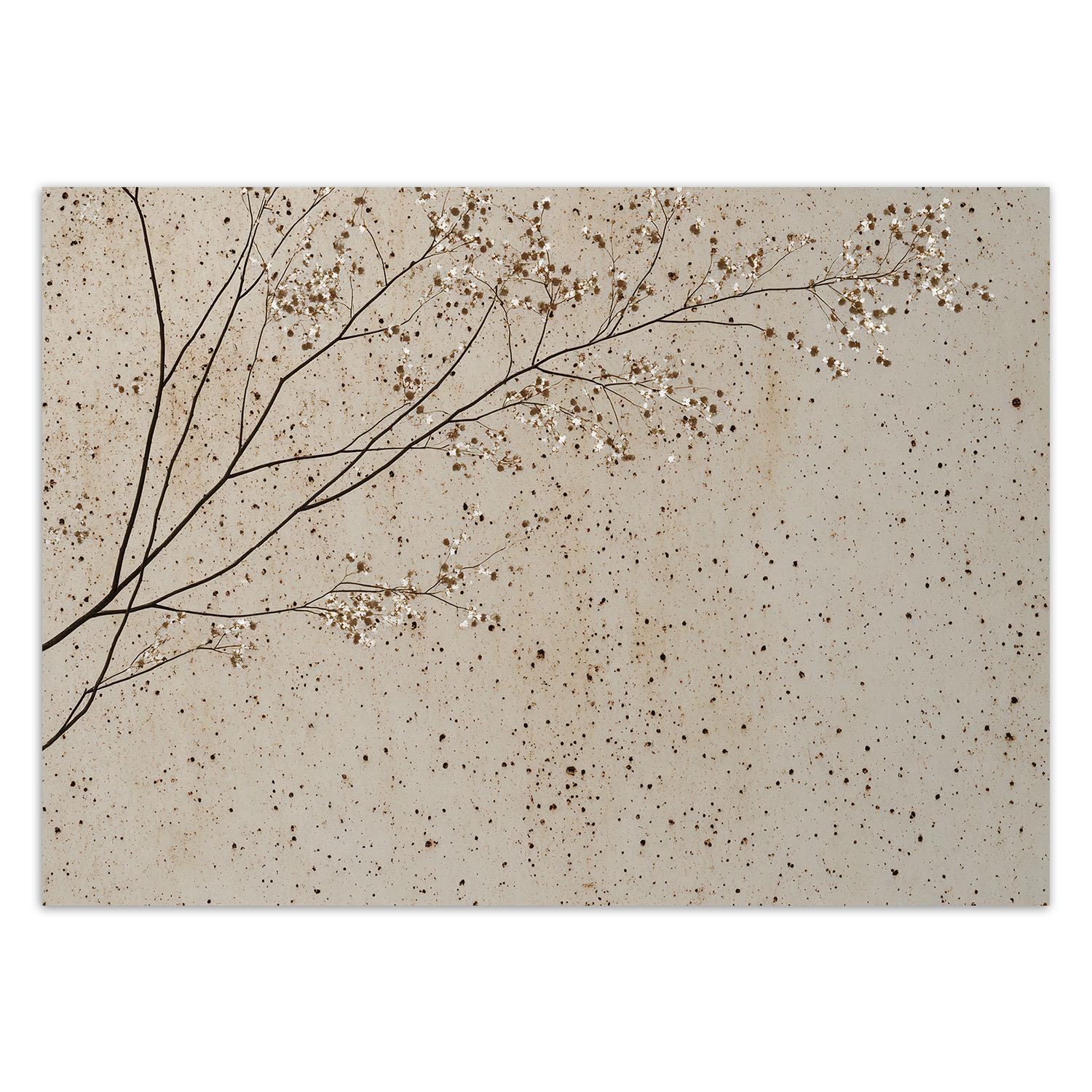 Fototapete Zweige mit Blumen 100x70 beige von Joom DACH