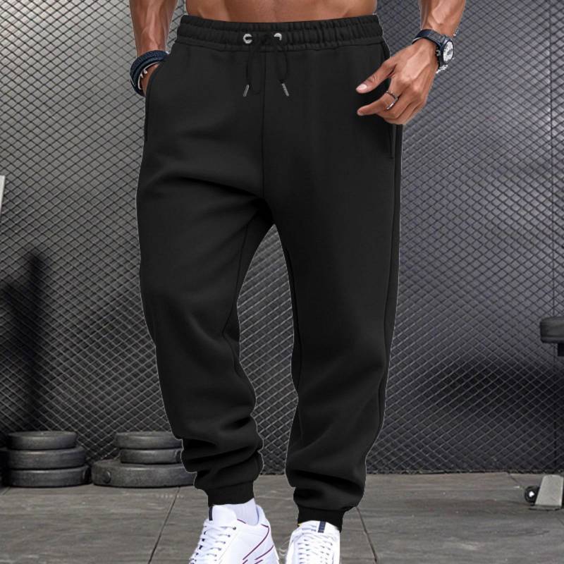 Four Seasons Dünnes Haar Kreis Herren Klassische Sport Freizeit Jogging Training Fitness Jogginghose M schwarz von Joom DACH