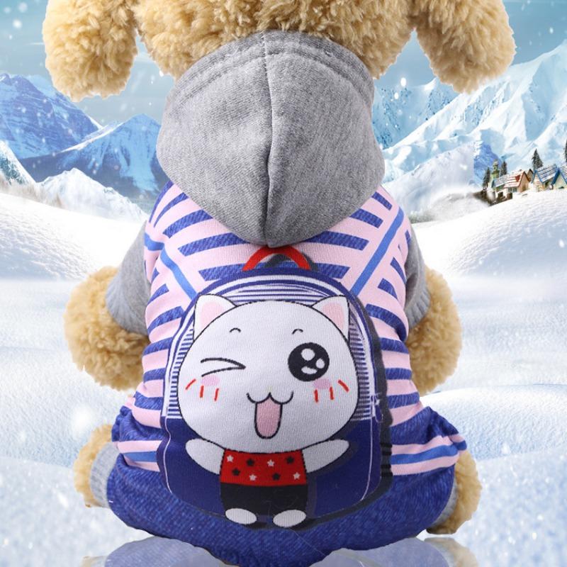 Vierbeinige Knopf-Hunde- und Katzenbekleidung, Haustierbedarf, Herbst- und Winter-Fleece-Hoodie L Vierbeinige Knopf-Hunde- und Katzenbekleidung, Haustierbedarf, Herbst- und Winter-Fleece-Hoodie L von Joom DACH