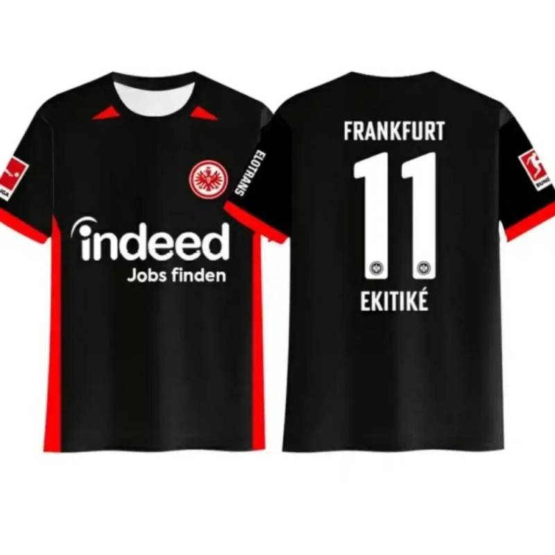 Frankfurt In der Tat 3DPrint Sport Schnelltrocknend Atmungsaktiv Herren T-Shirt Fußballtrikot Eltern-Kind Junge Kurzarm Erwachsener Kind Top Sommer L von Joom DACH
