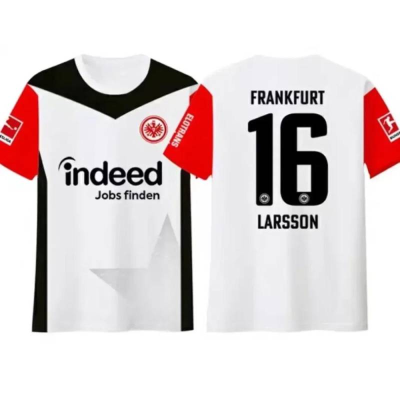 Frankfurt In der Tat 3DPrint Sport Schnelltrocknend Atmungsaktiv Herren T-Shirt Fußballtrikot Eltern-Kind Junge Kurzarm Erwachsener Kind Top Sommer L von Joom DACH
