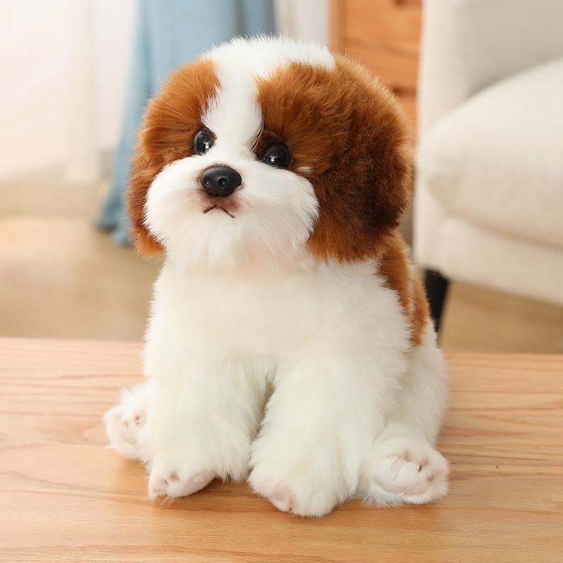 Französische Bulldogge Puppe Welpe Gefüllter Wolf Hund Tibetischer Mastiff Plüschtier Niedliche Simulation Corgi Golden Retriever Puppen Geburtstagsgeschenke für Kinder Baby von Joom DACH