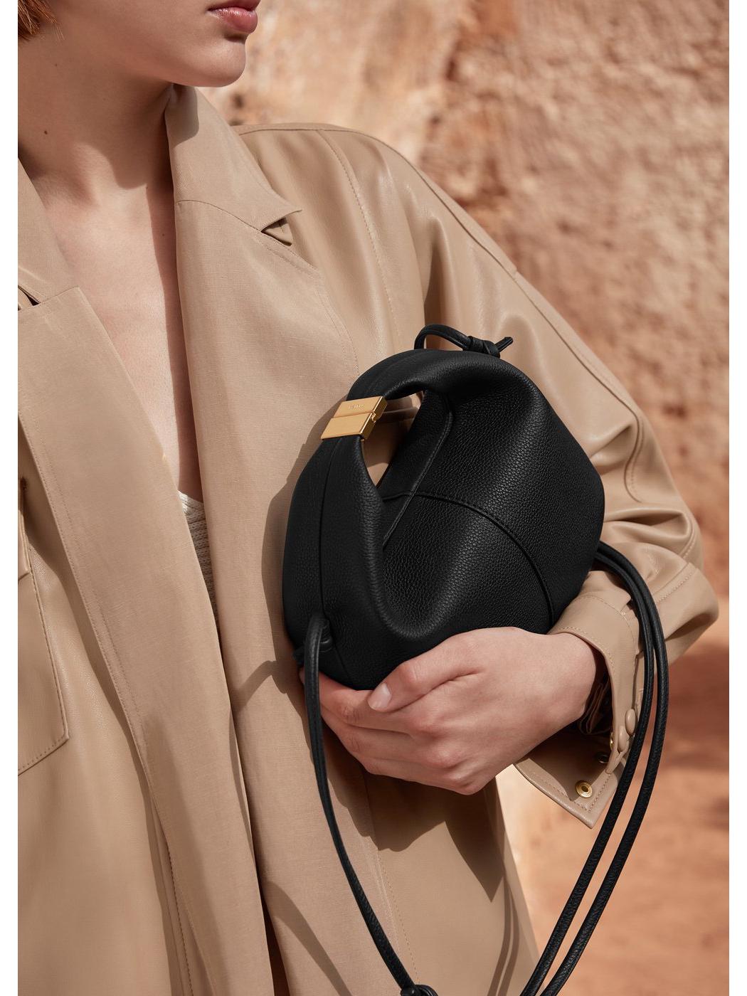 Französische POEIVE Nischenmarke Damen Luxus Rindsleder Schulter- & Umhängekette Lunchbox-Tasche von Joom DACH