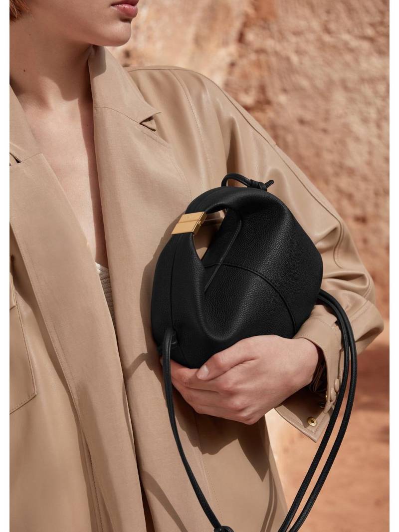 Französische POEIVE Nischenmarke Damen Luxus Rindsleder Schulter- & Umhängekette Lunchbox-Tasche von Joom DACH