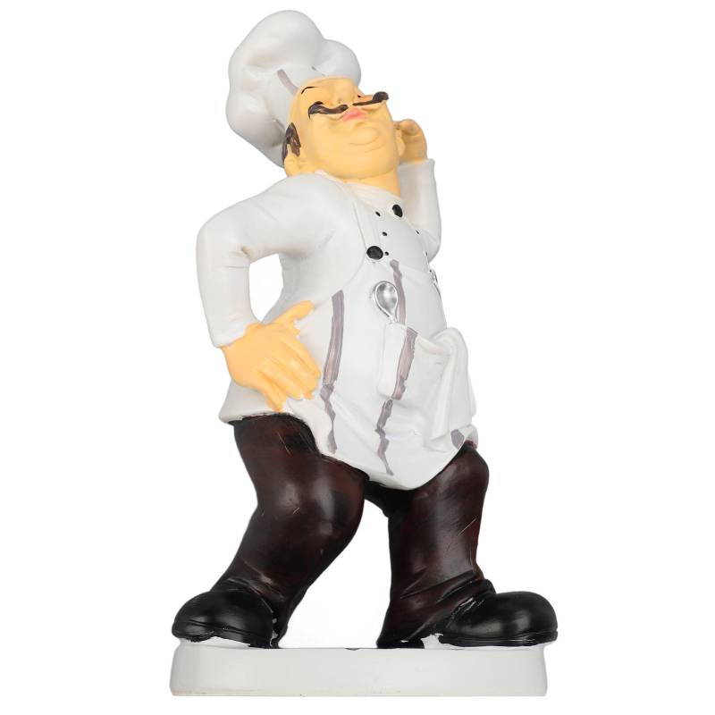 Französischer Koch Figur 30x14x11cm Harz Lustige Koch Skulptur Küche Restaurant Deko von Joom DACH
