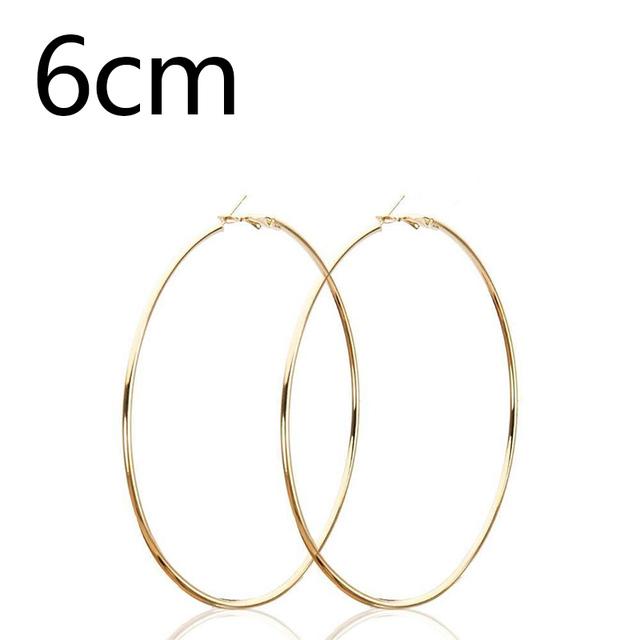 Frauen 3 -10cm kleine große Kreis Creolen Aussage Ohr Ring Mode Schmuck Geschenk Nachtclub Dj von Joom DACH