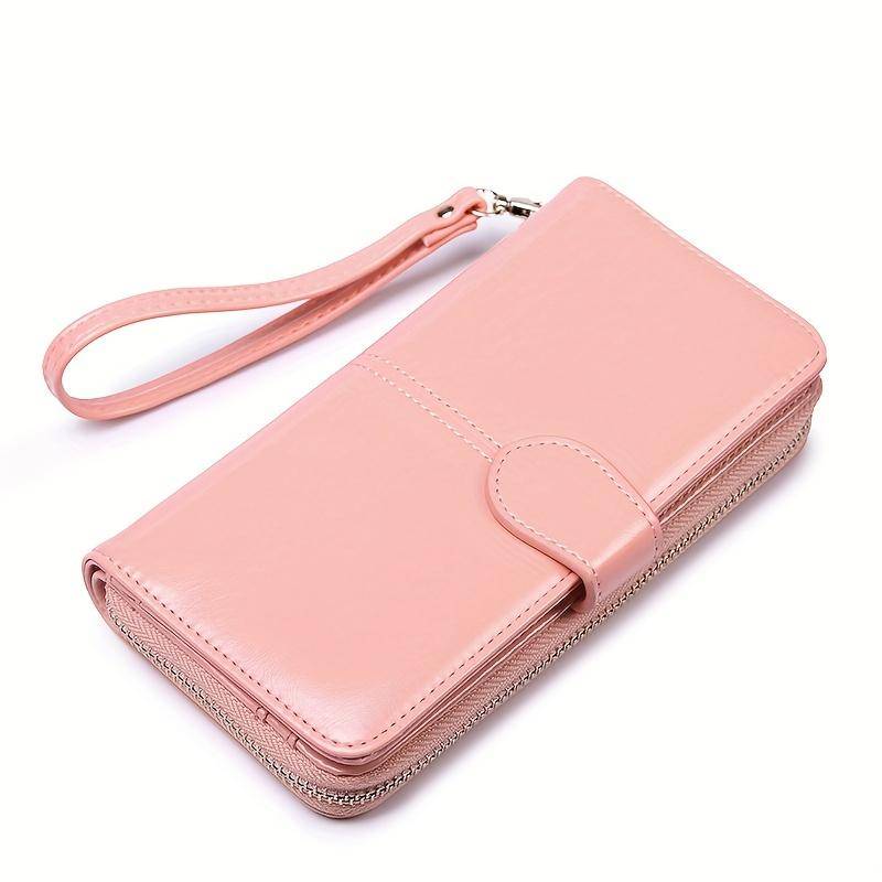 Frauen 3-fach Brieftasche Geld Clip Hohe Qualität Wristlet Clutch Leder Lange Geldbörse Weiblichen Kartenhalter rosa Frauen 3-fach Brieftasche Geld Clip Hohe Qualität Wristlet Clutch Leder Lange Geldbörse Weiblichen Kartenhalter rosa von Joom DACH
