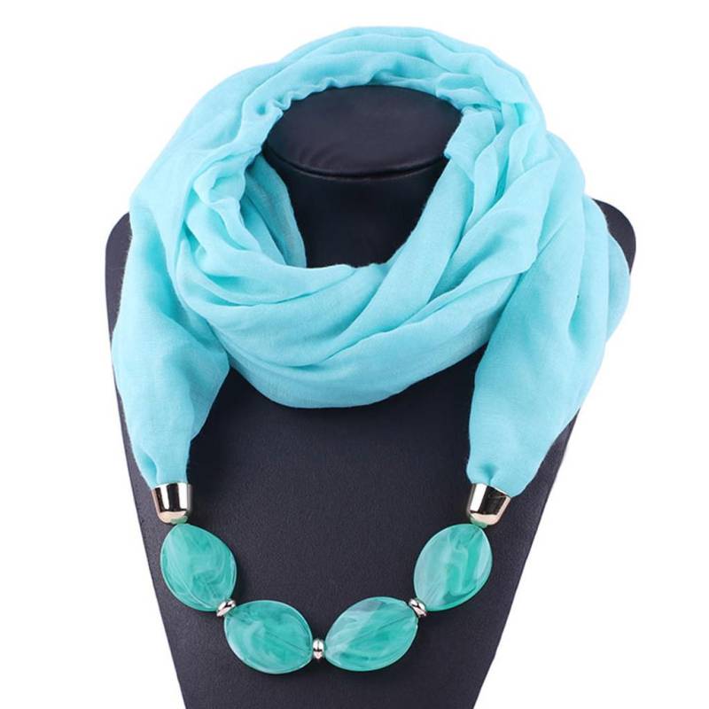 Frauen Baumwolle Leinen Halskette Anhänger Schal Ethno-Stil weiche Halskette Schal N von Joom DACH