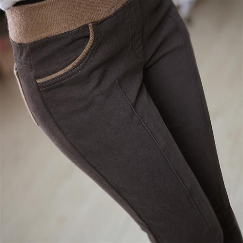 Frauen Bleistift Hosen Hohe Taille Dünne Dicke Samt Warme Winter Leggings Jeggings Legins Hosen Niedlich XXL kaffeebraun von Joom DACH