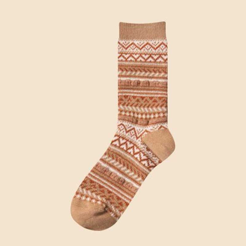 Frauen Blumen Socken Karierte Winter Warme Socken Baumwolle Japanischen Stil Harajuku Preppy Lustige Socken Lolita Retro One Size von Joom DACH