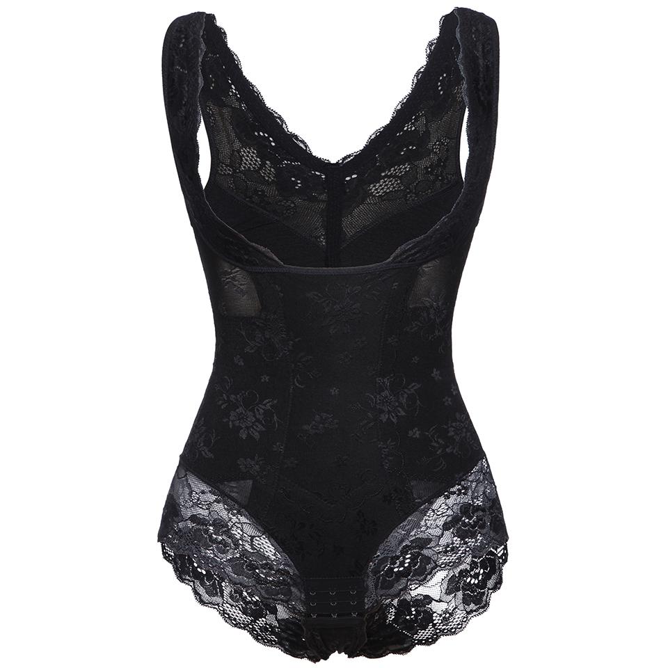 Frauen Body Shaper Taille Trainer Spitze Bodys Postpartale Abnehmen Unterwäsche Bauch Control Shapewear L schwarz von Joom DACH