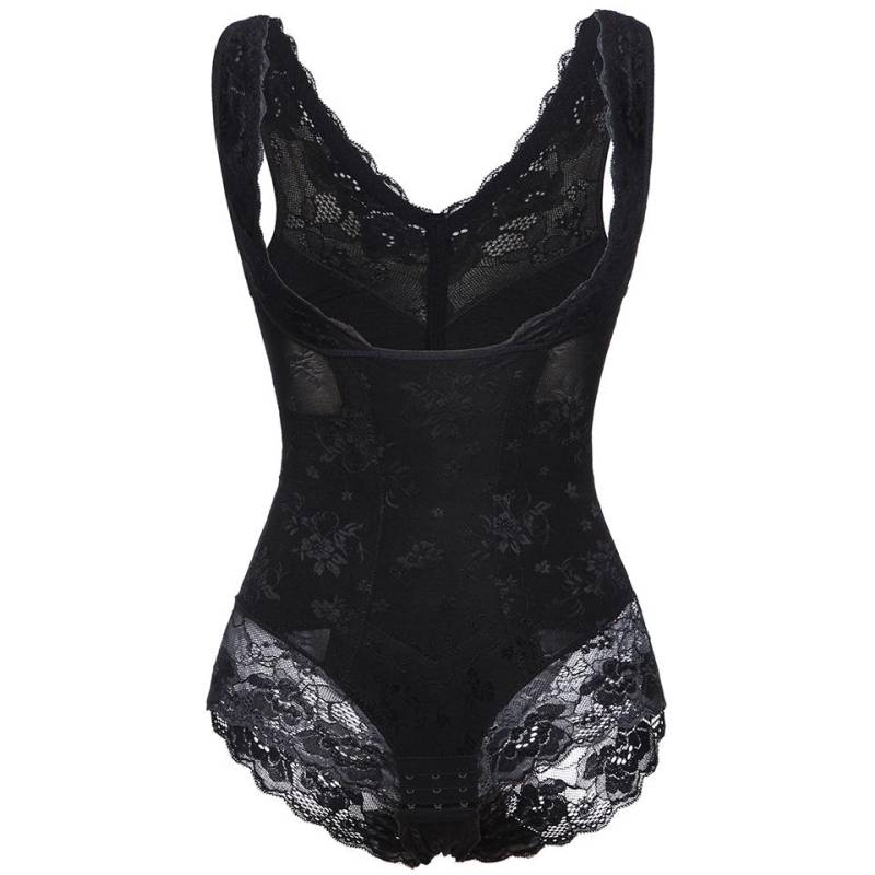 Frauen Body Shaper Taille Trainer Spitze Bodys Postpartale Abnehmen Unterwäsche Bauch Control Shapewear XL schwarz von Joom DACH