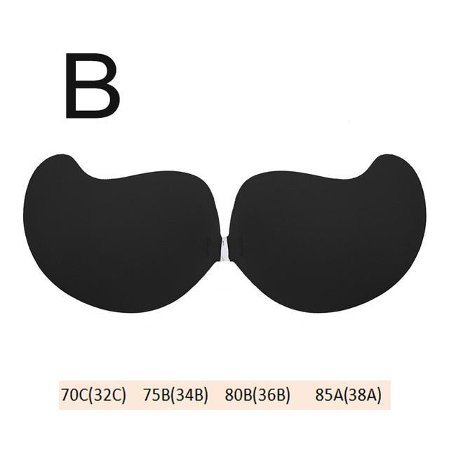 Frauen Bruststraffung Unsichtbare Selbstklebende Silikongel Unsichtbare BHs Push-Up-BHs Atmungsaktiv B schwarz von Joom DACH