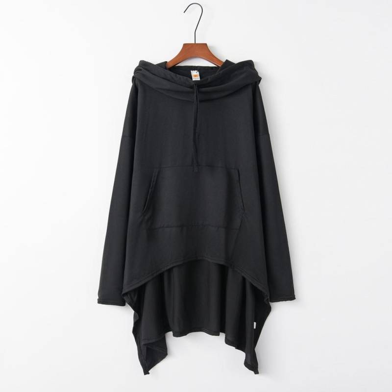 Frauen Casual Einfarbig Kapuzen Sweatshirt Pullover Bluse Tops Jacke Mantel XXXL schwarz von Joom DACH