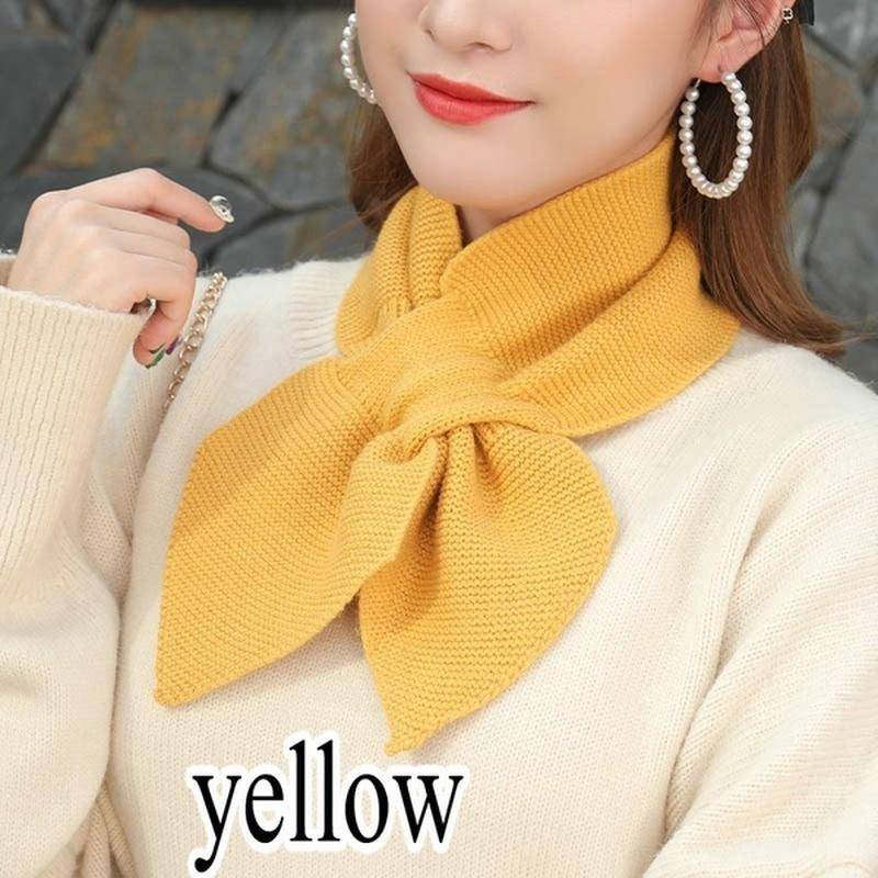Frauen Casual Kreuz Warm Halten Riemen Schal Damen Herbst Winter Schal Weichen Hals Schal Mädchen Gestrickte S gelb von Joom DACH
