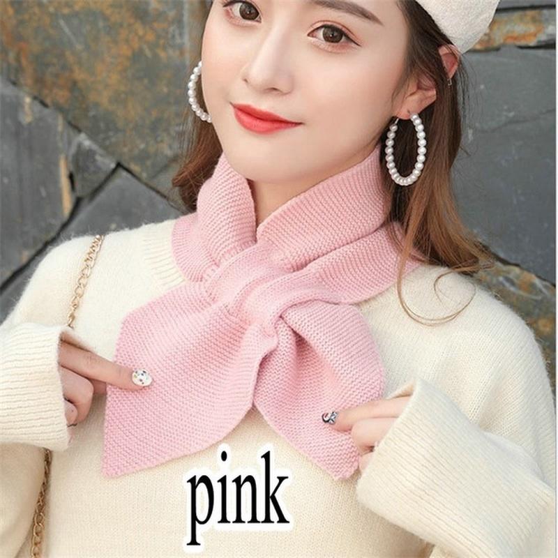 Frauen Casual Kreuz Warm Halten Riemen Schal Damen Herbst Winter Schal Weichen Hals Schal Mädchen Gestrickte S rosa von Joom DACH